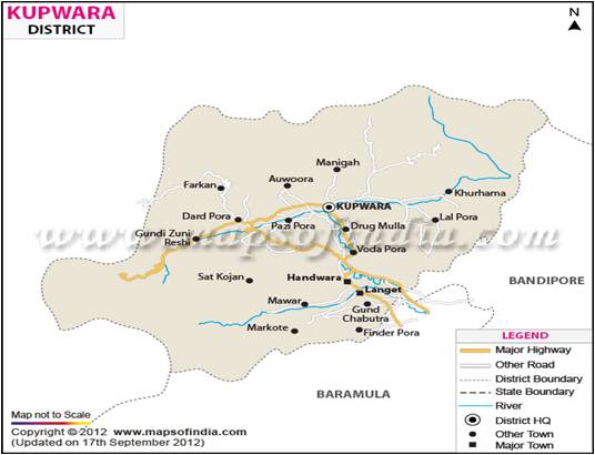 kupwara-district-map